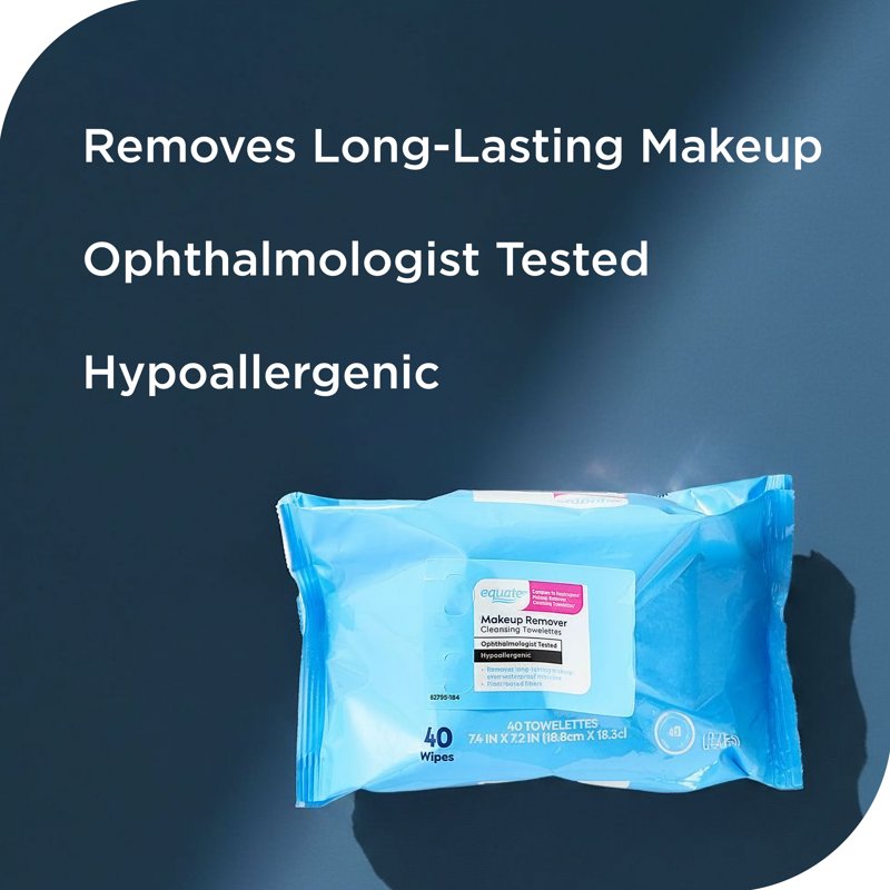 Makeup Remover Cleansing Towelettes with Micellar Technology - Hypoallergenic, Waterproof Makeup Removal