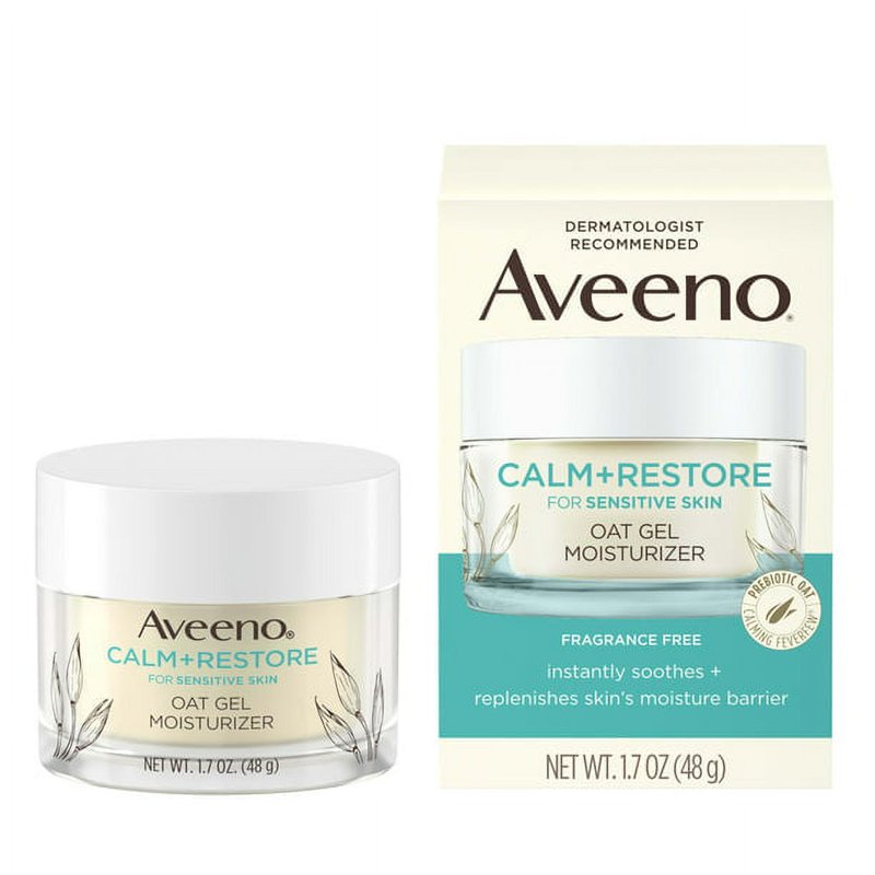 Aveeno Calm & Restore Oat Gel Face Moisturizer for Sensitive Skin - 2 Pack