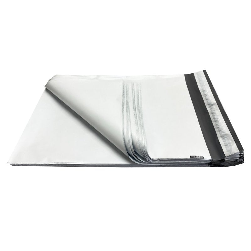 100 White Poly Mailer Bags 9x12 Inches Self-Sealing Shipping Envelopes