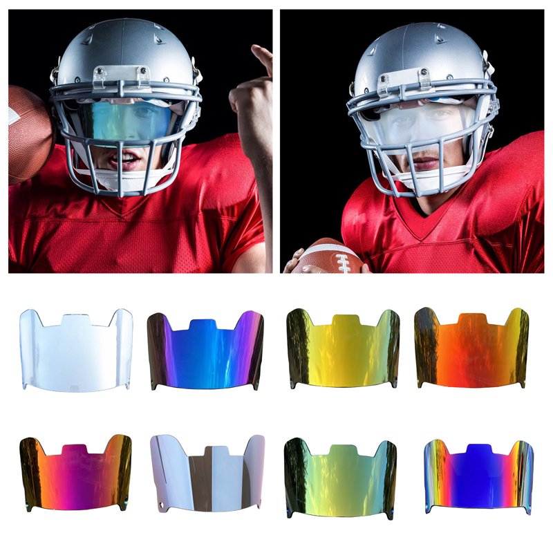 Youth Football Helmet Visors Impact-Resistant Clear Eye Protection Set - 12 Colors