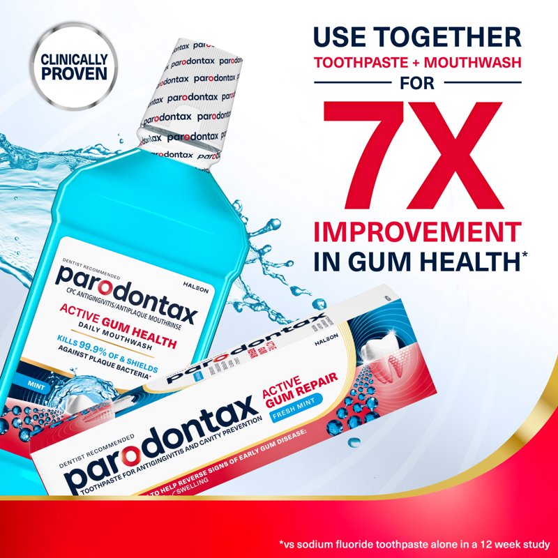 Gum Repair Toothpaste with Fluoride - Fresh Mint, 3.4 Ounces, Pack of 3