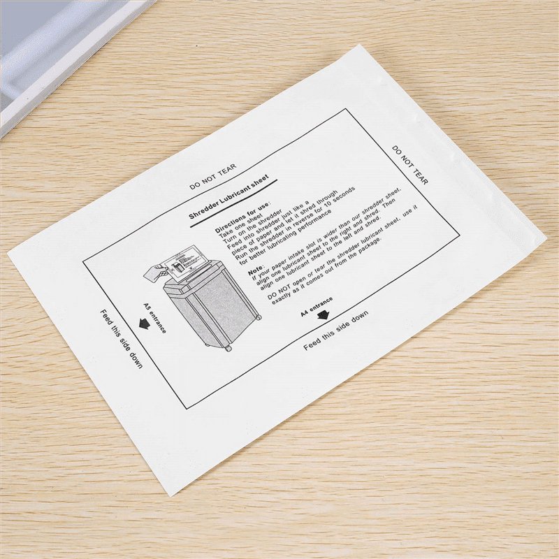 12PCS Shredder Lubricant Sheets for Office Paper Shredders - Easy Lubrication