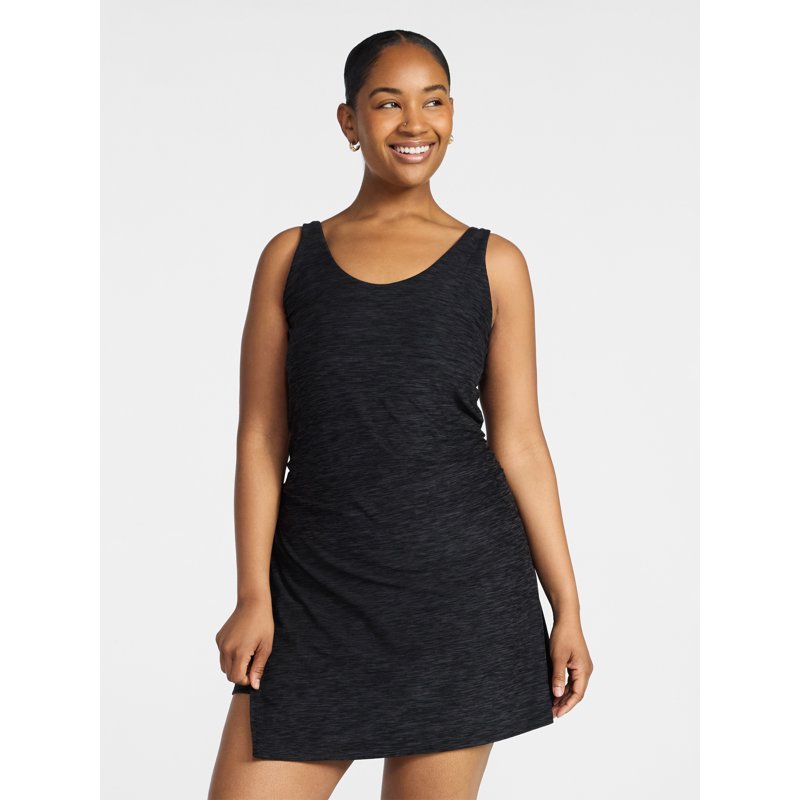 Women's Active Wrap Dress with Built-In Support and Moisture-Wicking Fabric