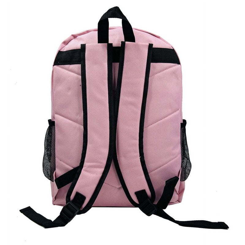 K-Cliffs Hot Pink Unisex 17.5in Large School Backpack - Polyester