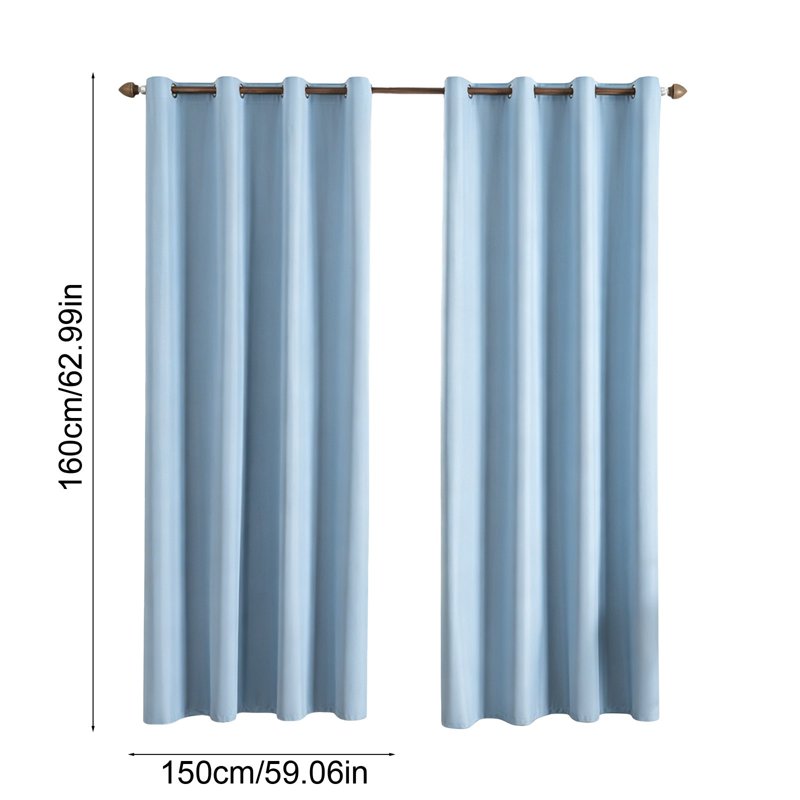 Blackout Insulated Curtain for Window - Light Control & Privacy, 59x63in