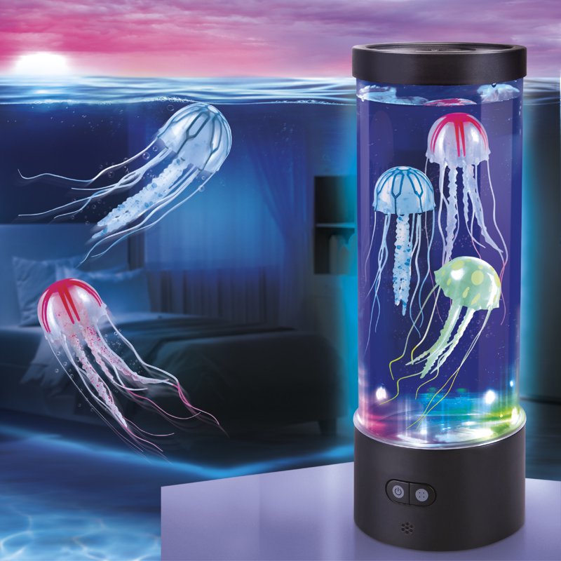 12-Inch Color-Morphing Jellyfish Aquarium Lamp for Kids - Educational Sea Life Display