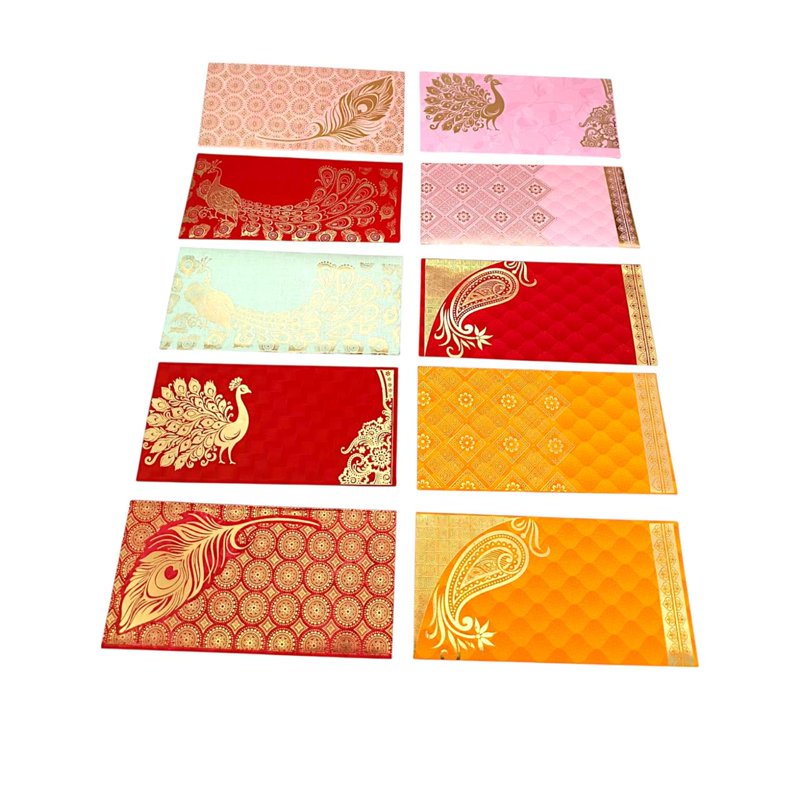 Assorted Color Gift Envelopes Pack of 25 - Wedding, Festival & Occasion Money Gift Wrap