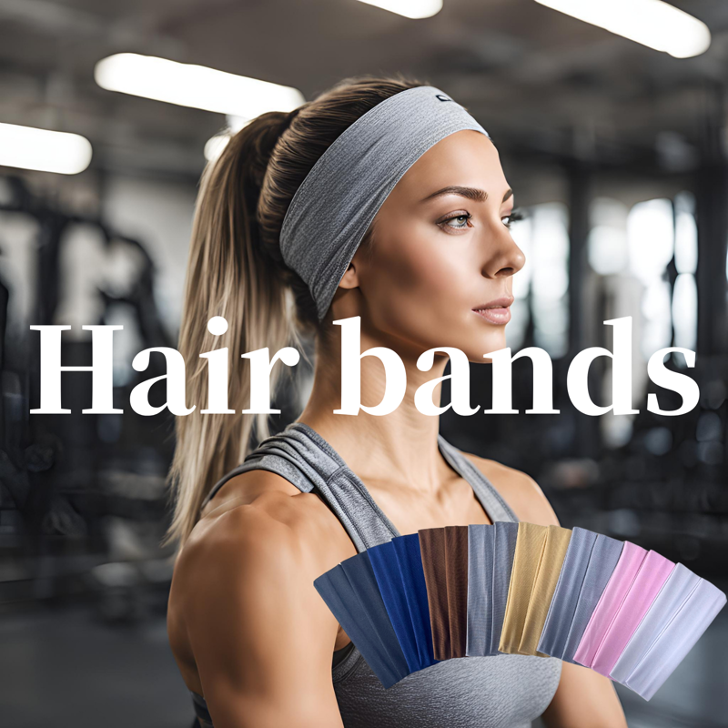 Workout Headbands for Women 16 Pack - Breathable Elastic Sports Hairbands
