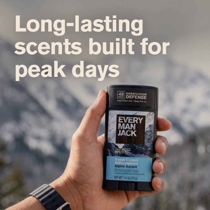 Men's Antiperspirant Deodorant Stick - 48-Hour Sweat & Odor Protection, 2.6 oz