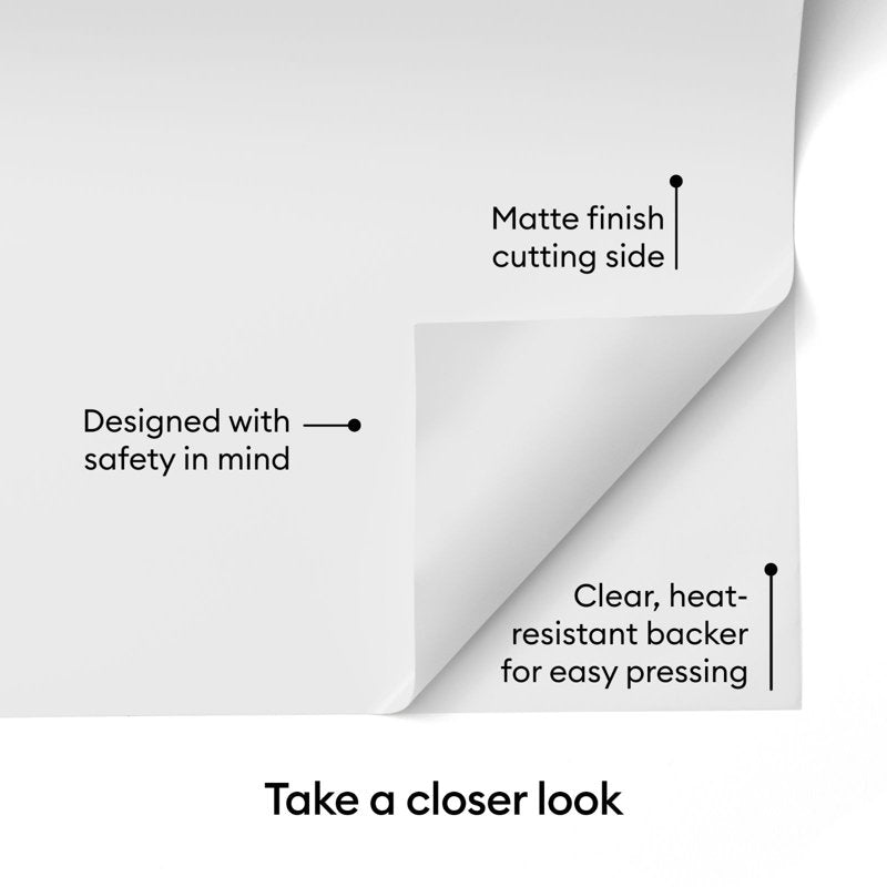 Heat Transfer Vinyl Roll 12x20 ft for Cricut & Iron-On Projects - White