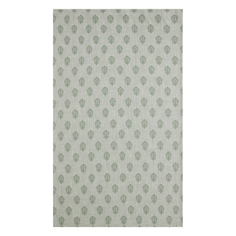 Light Filtering Floral Curtain Panel - Green Ash, 50x84 Inches