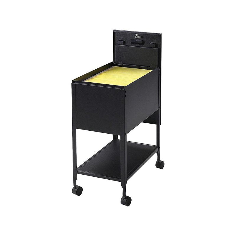 Lockable Mobile File Cabinet for Office & Home Storage - Black