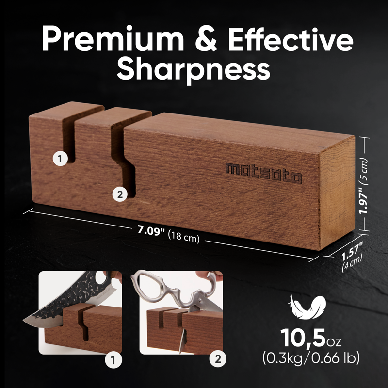 Knife Sharpener & Scissor Sharpener 2-in-1, Professional Japanese Kitchen Tool