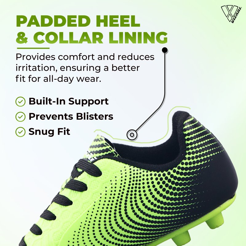 Youth Soccer Cleats - Vizari Stealth Firm Ground Kids Football Shoes