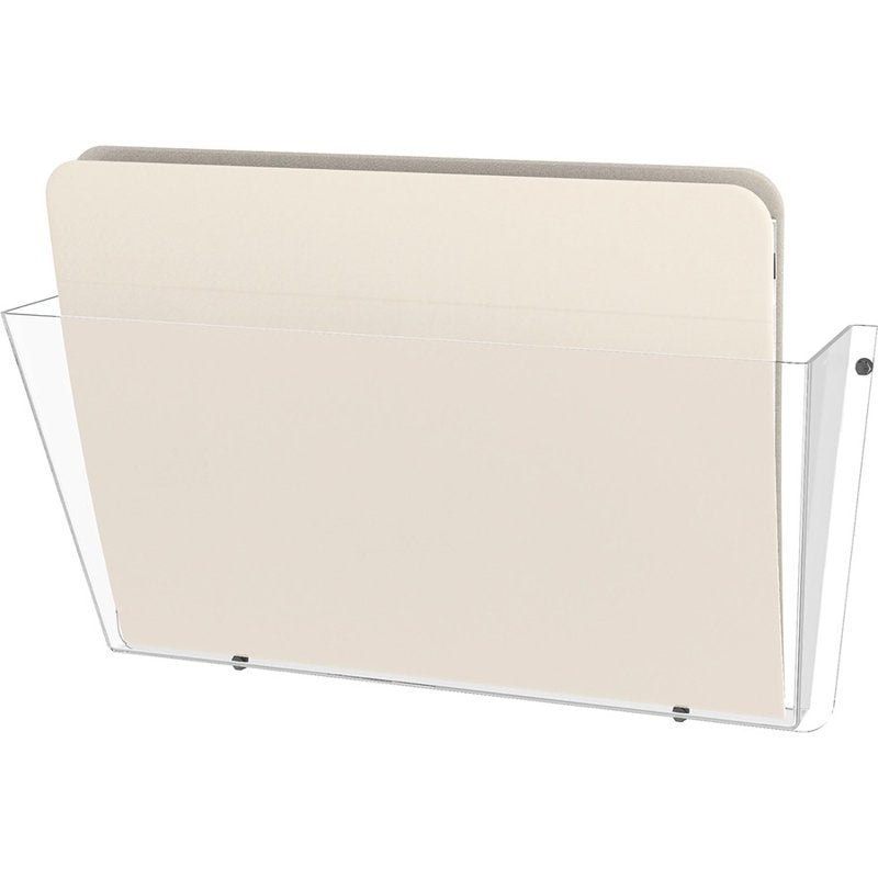 Unbreakable Wall File Organizer - Letter Size Clear Plastic Document Pocket