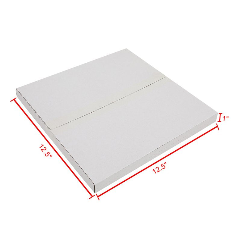 White Vinyl Record Mailer Boxes 25-Pack - Sturdy LP Shipping Envelopes