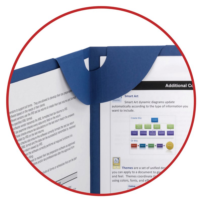 2-Pocket Document Folders Dark Blue 25 Pack - Reinforced Heavyweight Paper