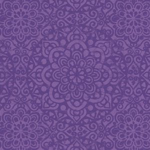 Lavender Cotton Quilt Fabric by the Yard - Waverly Amadora Medallion 44" Wide