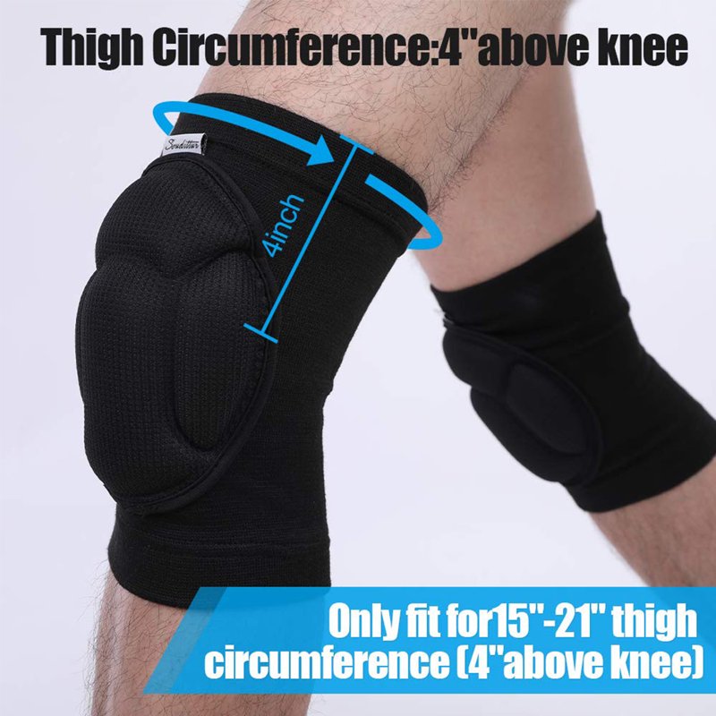Elastic Knee Pads for Sports & Work - Thick Sponge Collision Prevention - Multiple Sizes