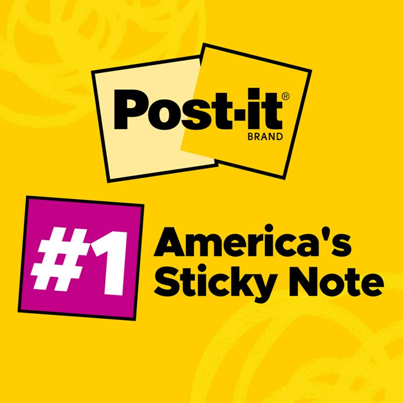Post-it Original Sticky Notes Set in Beachside Cafe Colors, 12 Pads