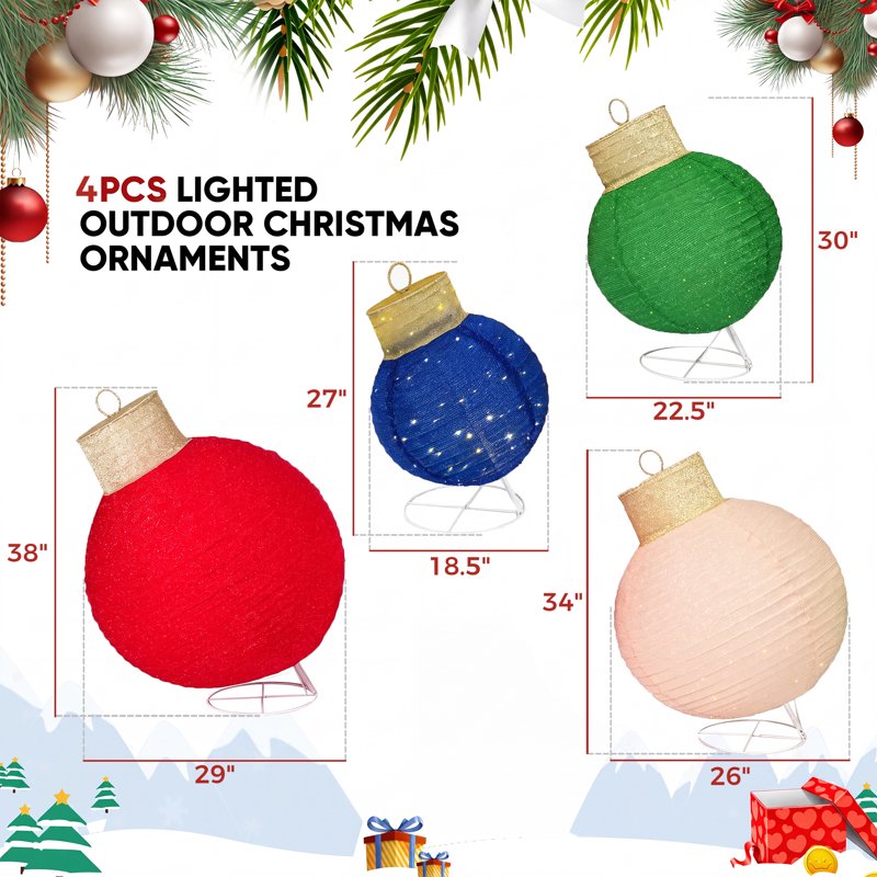 Christmas Lantern String Lights 350 LED Indoor Outdoor Decor Set