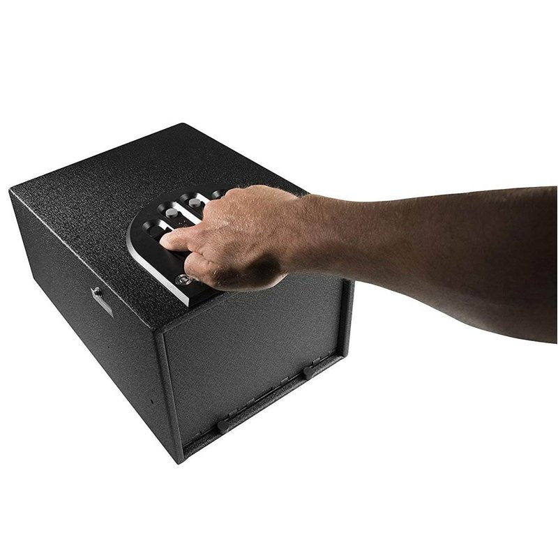 Electronic Gun Safe with Biometric Fingerprint Lock - Steel Handgun & Valuables Lock Box