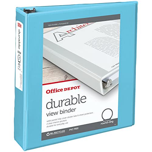 2-Inch Nonstick Round-Ring View Binder - Recycled Office Organization