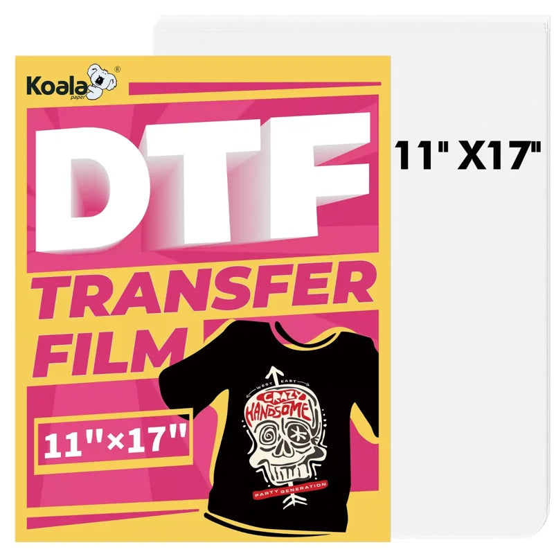 KOALA DTF Transfer Film & Powder Kit - 11x17 Sublimation Paper 50 Sheets & 2.2lb Powder
