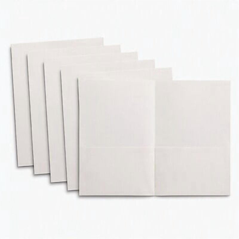 Letter-Size 2-Pocket File Folders - Durable Paper Office & Classroom Organization, 25/Box