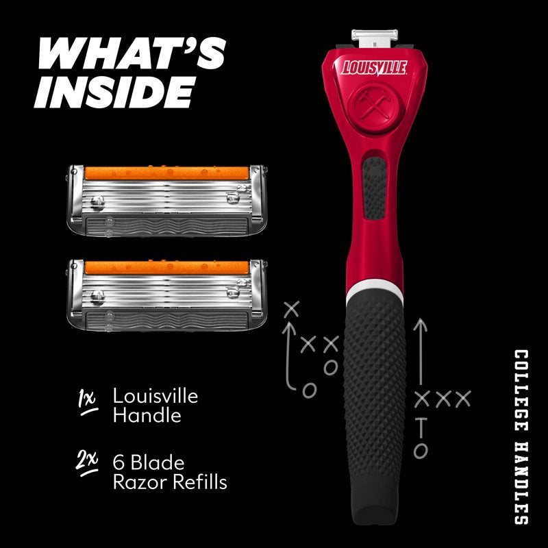 6-Blade Razor Starter Set with School Colors - Fits Classic & Signature Razors