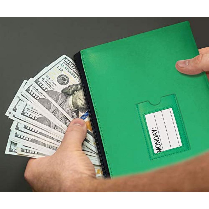 7-Pack Money Deposit Bags with Zipper & Day Labels - Discreet Cash Storage