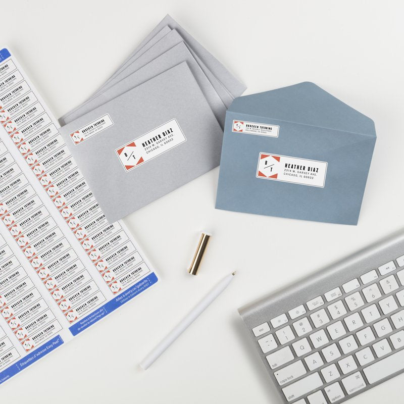 Printable Return Address Labels 1/2 x 1-3/4 Inches - Pack of 2000