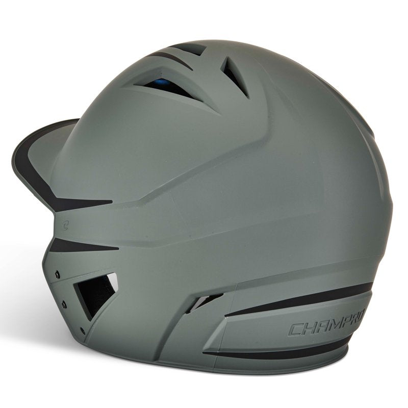 Baseball Batting Helmet, Large, Impact-Resistant Shell, Graphite & Black Trim