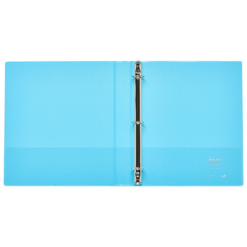 Avery Luxe Collection Holographic 1-Inch Binder Aqua - Customizable Starry Night Design