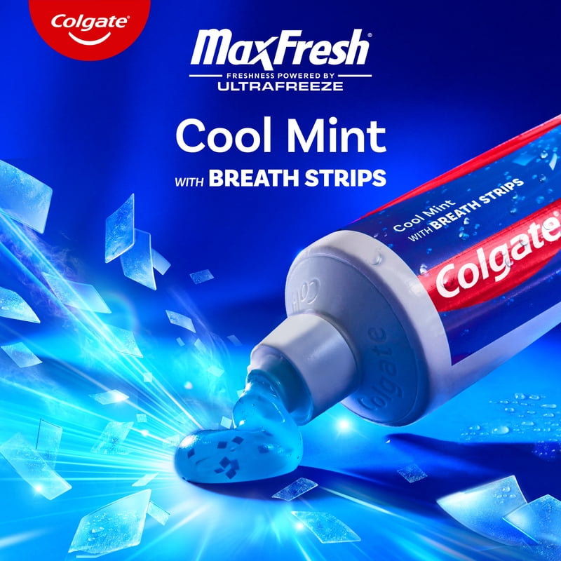 Bulk Fluoride Toothpaste with Long-Lasting Fresh Breath - Cool Mint, 3 Pack