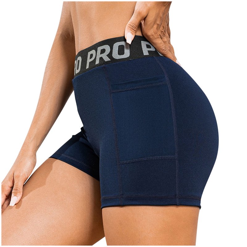 Women’s Spandex Volleyball Shorts with Mesh Pocket - Summer Workout Compression