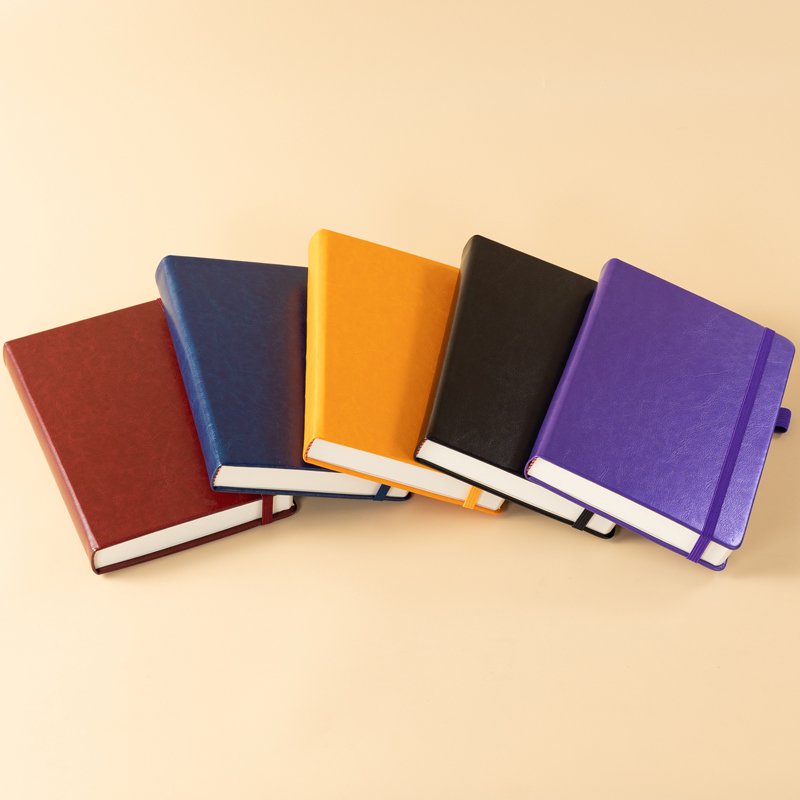 A5 Hardcover College Ruled Notebook - Leather Journal with 320 Pages, No-Bleed 100 GSM Paper, Portable Office & School Supplies