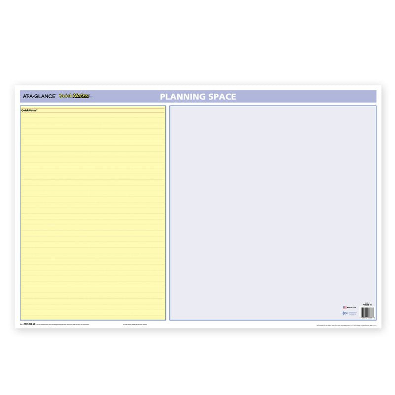 Undated 30-Day Horizontal Wall Calendar - Erasable Reversible Planner
