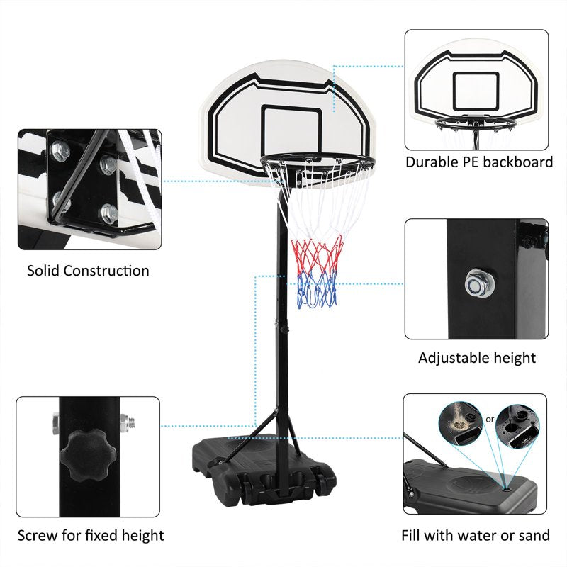 Adjustable Pool Basketball Hoop - Water Sports Water Game for Kids & Adults