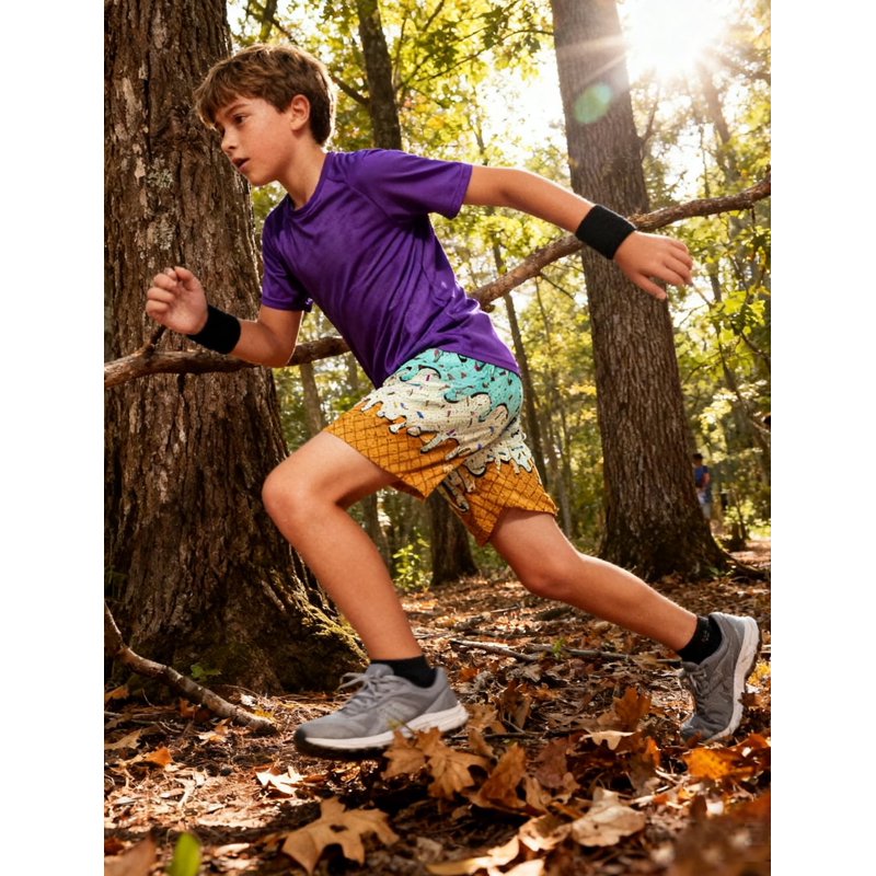 Kids Athletic Performance Shorts Breathable Mesh Quick-Dry Stretch Basketball Active Sweat Shorts