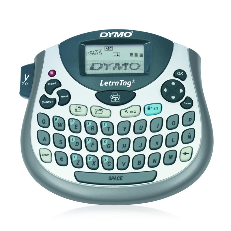 QWERTY Label Maker for Home & Office - Includes Black on White Labels