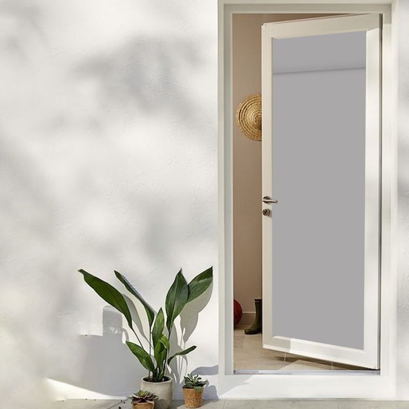 Navy Cotton Blended Door Curtain for French Doors Privacy & Sun Blocking