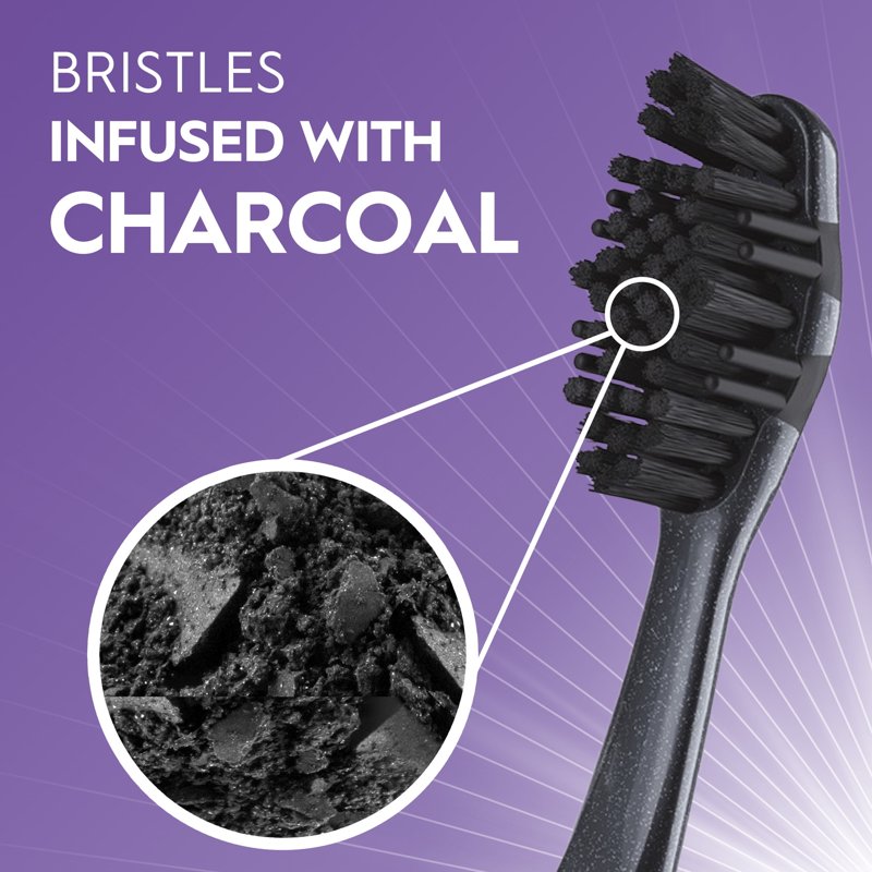 Soft Charcoal Infused Toothbrush - Whitening & Gum Care - Multipack