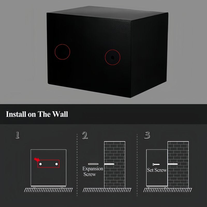 Small Steel Safe Lock Box with Digital Keypad & Keys - Home & Office Security