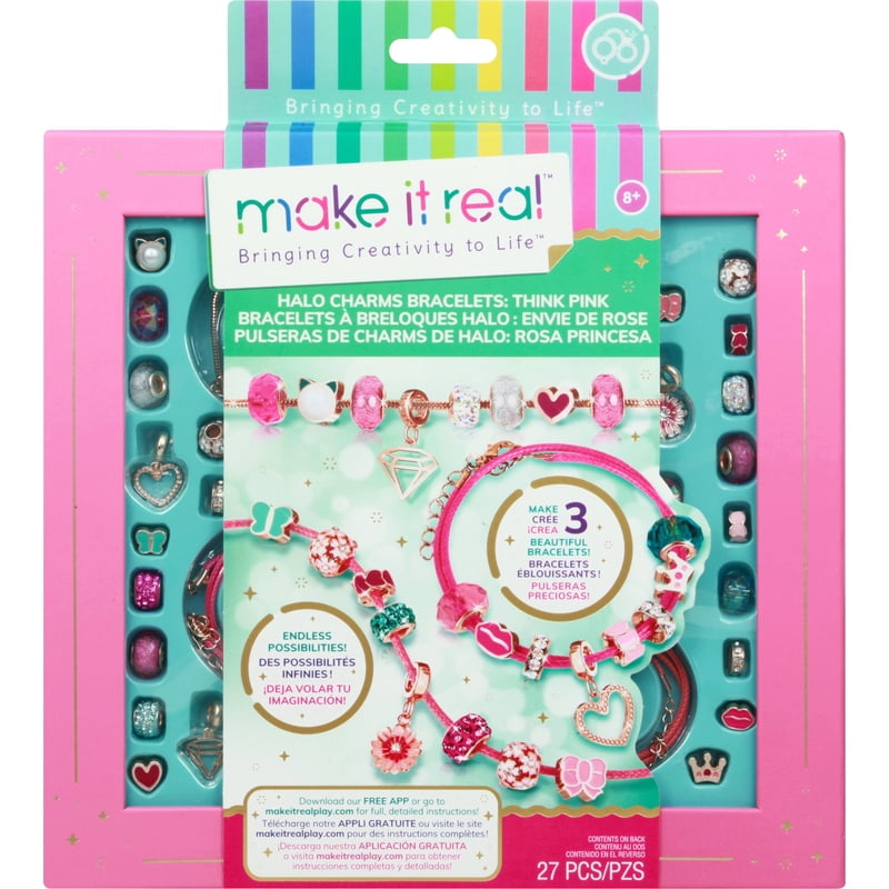 DIY Jewelry Making Kit for Kids & Tweens - 28 Piece Charm & Bead Set