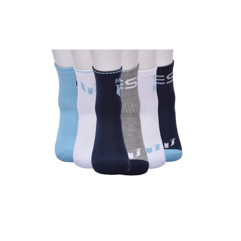 Messi Boys Crew Socks 6-Pack - Blue, Size S-L (Variation: Blue, M)