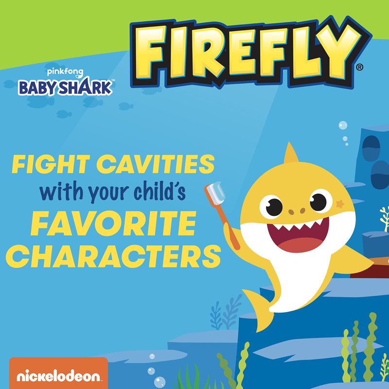 Kids Toothbrush with Light Up Timer & Baby Shark Song – Soft Bristles, Multipack