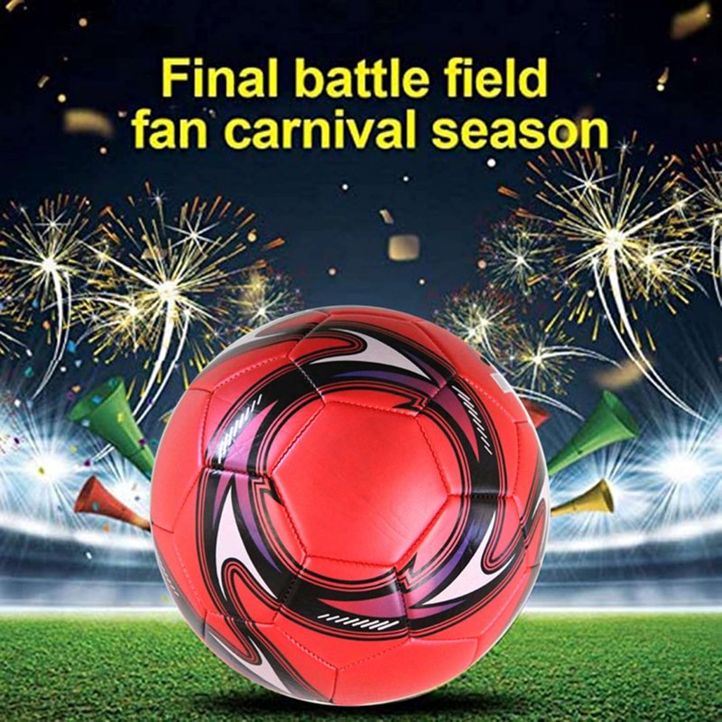 Bestek No. 5 Soccer Ball - Red Variation for Youth & Adults, PU Surface, Durable Training Ball