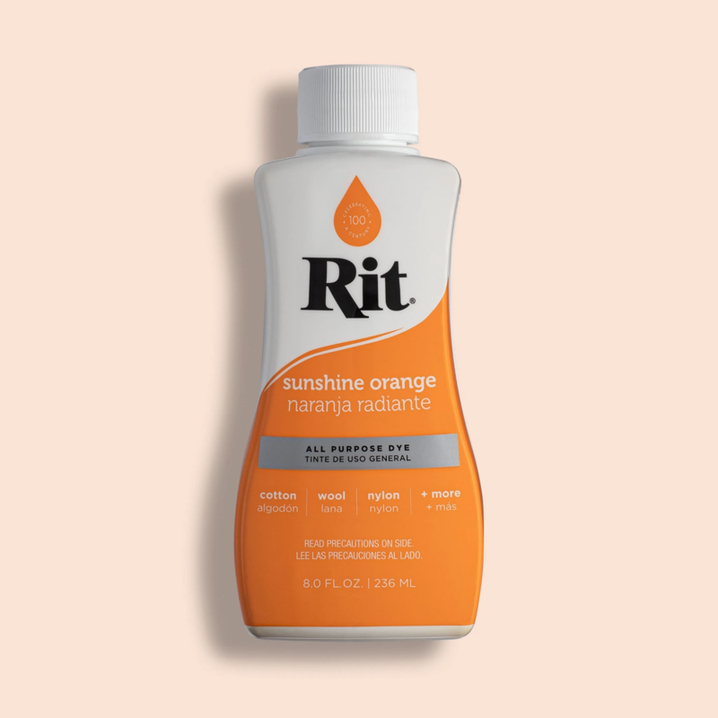 (2 Pack) Rit All Purpose Liquid Dye Sunshine Orange 8 fl oz – Fabric Dye Set