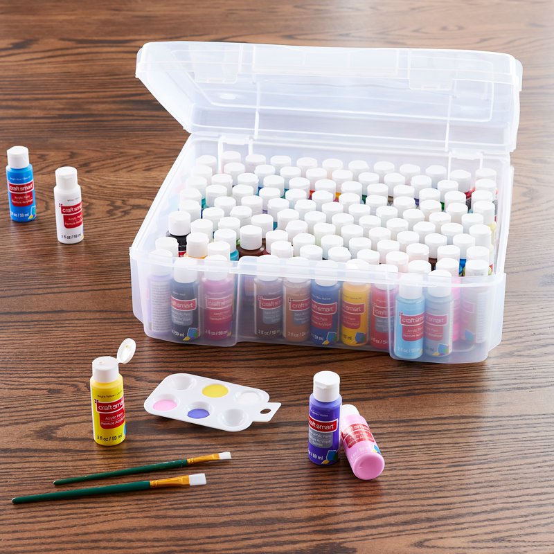 12x12 Craft Storage Case - Portable Organizer for Scrapbooks, Sewing, Art Supplies